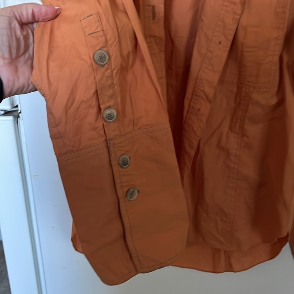 We‎ The Free NWT Small Orange Button-Up Shirt - Picture 5 of 7